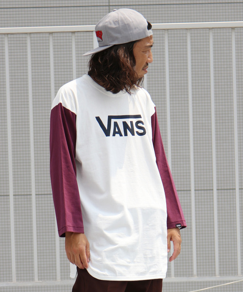 VANS（バンズ）の「VANS/ヴァンズ Flying-V 3/4 T-Shirt（Tシャツ/カットソー・メンズ・グリーン/ブルー/バーガンディー・M/L/XL/S）」の15枚目の写真