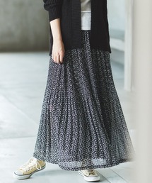 シフォンプリーツマキシスカート