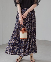 シフォンプリーツマキシスカート