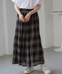 シフォンプリーツマキシスカート
