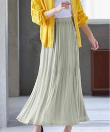 シフォンプリーツマキシスカート