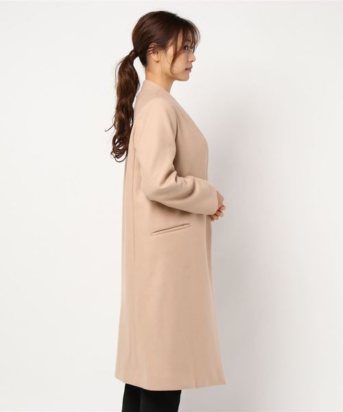 PICCIN（ピッチン）の「【日本製】MANTECOウールカラーレスコート