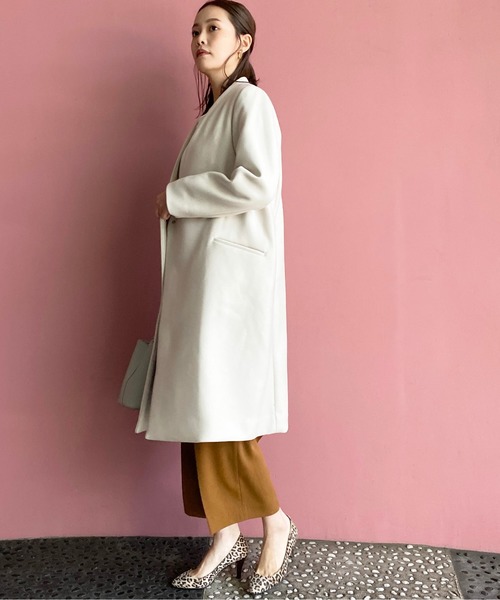 PICCIN（ピッチン）の「【日本製】MANTECOウールカラーレスコート