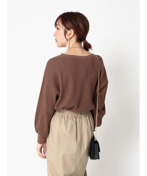 earth music&ecology（アースミュージックアンドエコロジー）の「オーガニックコットンホック付きヘンリープルオーバー＊（Tシャツ/カットソー・レディース・ブラック/ベージュ/ブラウン/アイボリー/ブルー/ラベンダー・FREE）」の20枚目の写真