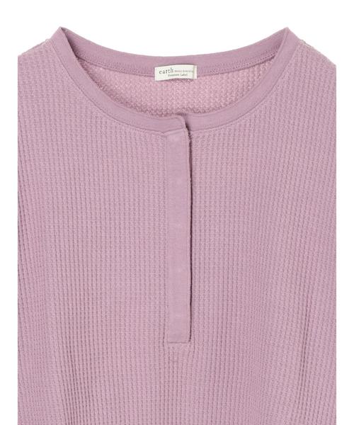 earth music&ecology（アースミュージックアンドエコロジー）の「オーガニックコットンホック付きヘンリープルオーバー＊（Tシャツ/カットソー・レディース・ブラック/ベージュ/ブラウン/アイボリー/ブルー/ラベンダー・FREE）」の16枚目の写真