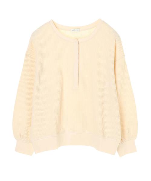 earth music&ecology（アースミュージックアンドエコロジー）の「オーガニックコットンホック付きヘンリープルオーバー＊（Tシャツ/カットソー・レディース・ブラック/ベージュ/ブラウン/アイボリー/ブルー/ラベンダー・FREE）」の12枚目の写真