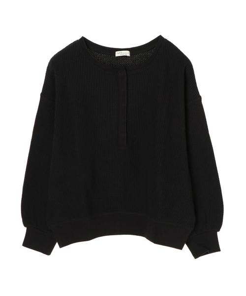 earth music&ecology（アースミュージックアンドエコロジー）の「オーガニックコットンホック付きヘンリープルオーバー＊（Tシャツ/カットソー・レディース・ブラック/ベージュ/ブラウン/アイボリー/ブルー/ラベンダー・FREE）」の11枚目の写真