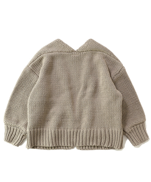devirock(デビロック)の「ざっくりカーディガン(カーディガン/ボレロ・キッズ・ベージュ/チャコール/キャメル・150cm/160cm/130cm/140cm/110cm/120cm/100cm)」の5枚目の写真