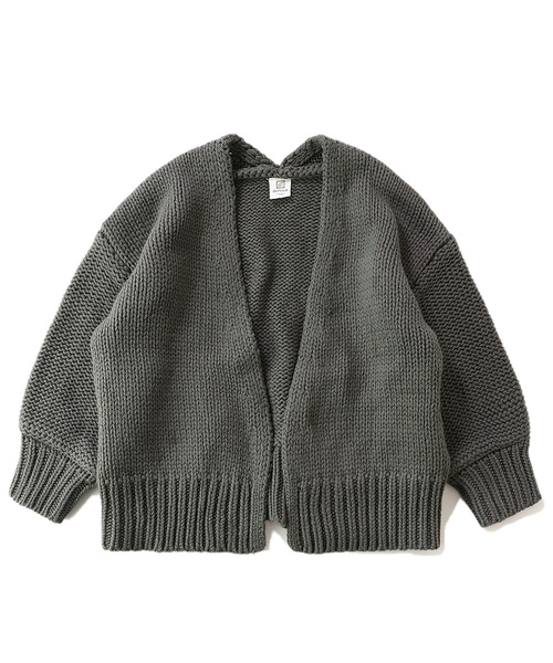 devirock(デビロック)の「ざっくりカーディガン(カーディガン/ボレロ・キッズ・ベージュ/チャコール/キャメル・150cm/160cm/130cm/140cm/110cm/120cm/100cm)」の8枚目の写真