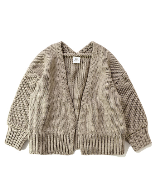devirock(デビロック)の「ざっくりカーディガン(カーディガン/ボレロ・キッズ・ベージュ/チャコール/キャメル・150cm/160cm/130cm/140cm/110cm/120cm/100cm)」の9枚目の写真