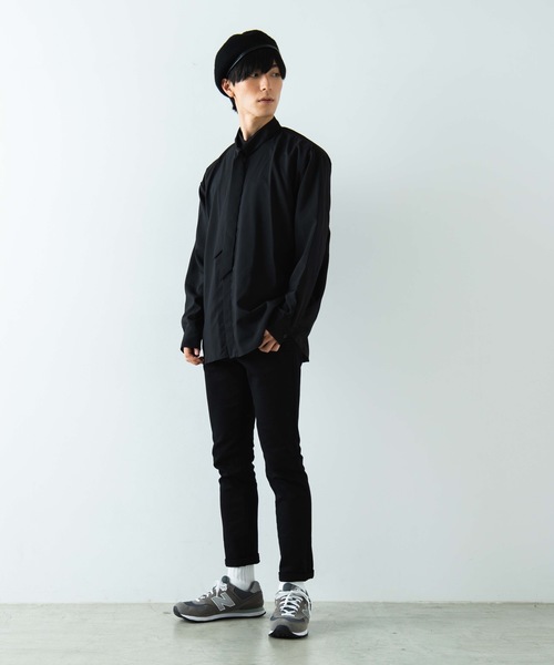 WEGO（ウィゴー）の「WEGO/タイ付きフライフロントシャツ（シャツ/ブラウス・メンズ・ホワイト/ブラック・MEDIUM/LARGE）」の11枚目の写真