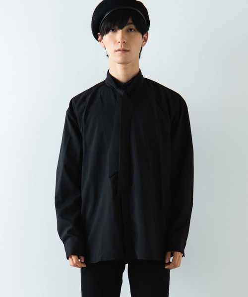 WEGO（ウィゴー）の「WEGO/タイ付きフライフロントシャツ（シャツ/ブラウス・メンズ・ホワイト/ブラック・MEDIUM/LARGE）」の12枚目の写真