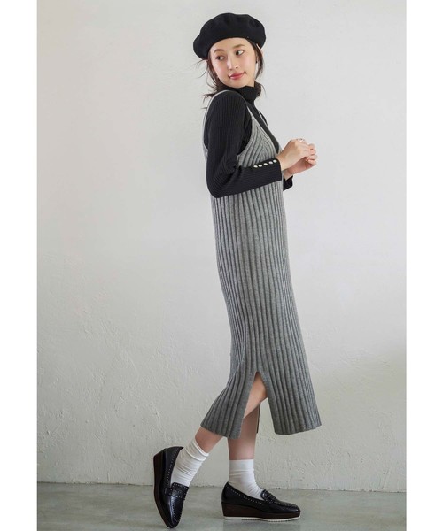 GeeRA(ジーラ)の「ニットキャミワンピース(ワンピース・レディース・ブラック/グレー/キャメル・MEDIUM/X-LARGE/LARGE)」の7枚目の写真