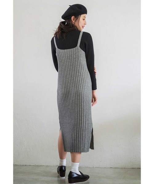 GeeRA(ジーラ)の「ニットキャミワンピース(ワンピース・レディース・ブラック/グレー/キャメル・MEDIUM/X-LARGE/LARGE)」の8枚目の写真