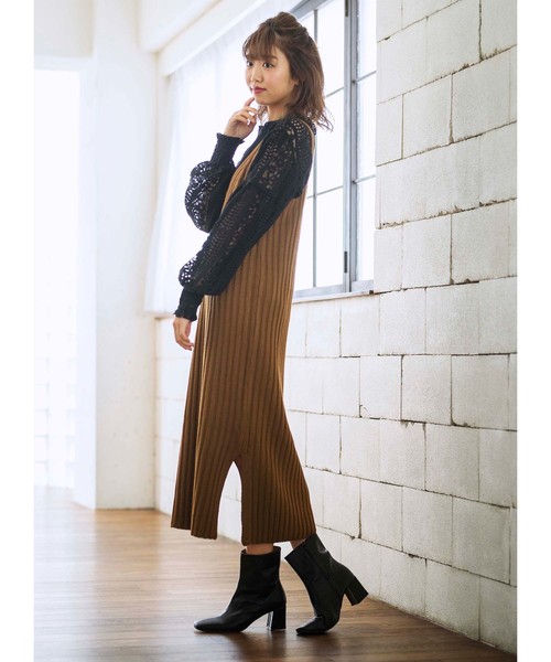 GeeRA(ジーラ)の「ニットキャミワンピース(ワンピース・レディース・ブラック/グレー/キャメル・MEDIUM/X-LARGE/LARGE)」の10枚目の写真