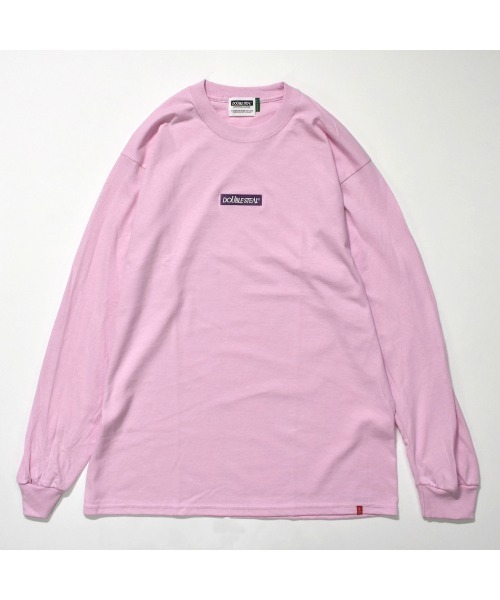 DOUBLE STEAL（ダブルスティール）の「Embroidery Box 長袖Tシャツ（Tシャツ/カットソー・メンズ・ダークグリーン/パープル/インディゴブルー/サンドベージュ/ライトピンク/ライトグリーン・MEDIUM/X-LARGE/LARGE）」の6枚目の写真