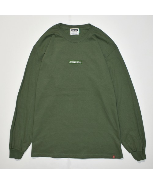 DOUBLE STEAL（ダブルスティール）の「Embroidery Box 長袖Tシャツ（Tシャツ/カットソー・メンズ・ダークグリーン/パープル/インディゴブルー/サンドベージュ/ライトピンク/ライトグリーン・MEDIUM/X-LARGE/LARGE）」の4枚目の写真