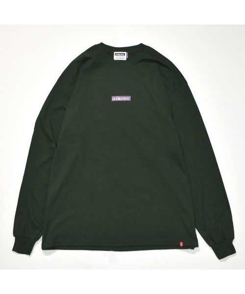 DOUBLE STEAL（ダブルスティール）の「Embroidery Box 長袖Tシャツ（Tシャツ/カットソー・メンズ・ダークグリーン/パープル/インディゴブルー/サンドベージュ/ライトピンク/ライトグリーン・MEDIUM/X-LARGE/LARGE）」の3枚目の写真