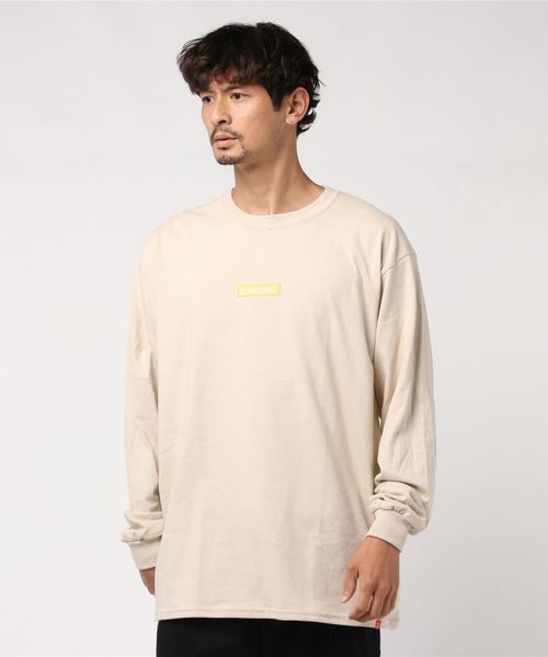 DOUBLE STEAL（ダブルスティール）の「Embroidery Box 長袖Tシャツ（Tシャツ/カットソー・メンズ・ダークグリーン/パープル/インディゴブルー/サンドベージュ/ライトピンク/ライトグリーン・MEDIUM/X-LARGE/LARGE）」の11枚目の写真
