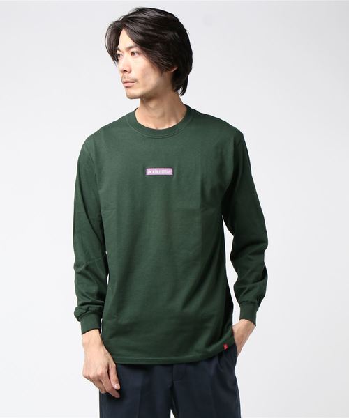 DOUBLE STEAL（ダブルスティール）の「Embroidery Box 長袖Tシャツ（Tシャツ/カットソー・メンズ・ダークグリーン/パープル/インディゴブルー/サンドベージュ/ライトピンク/ライトグリーン・MEDIUM/X-LARGE/LARGE）」の12枚目の写真