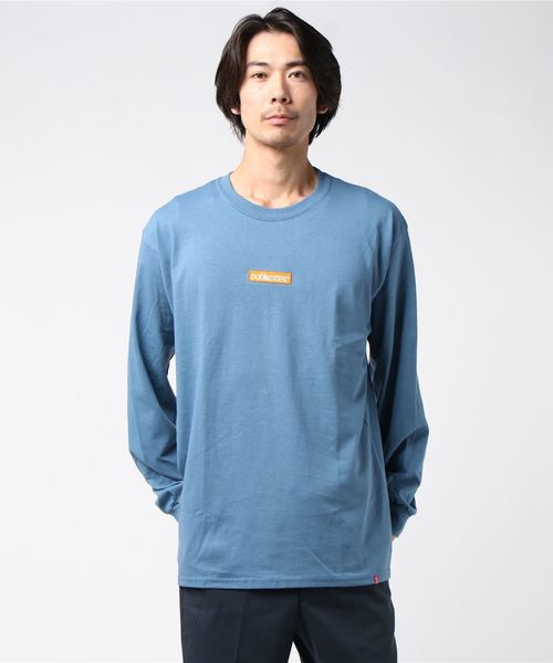 DOUBLE STEAL（ダブルスティール）の「Embroidery Box 長袖Tシャツ（Tシャツ/カットソー・メンズ・ダークグリーン/パープル/インディゴブルー/サンドベージュ/ライトピンク/ライトグリーン・MEDIUM/X-LARGE/LARGE）」の14枚目の写真