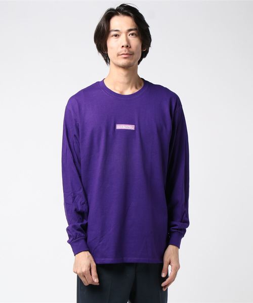 DOUBLE STEAL（ダブルスティール）の「Embroidery Box 長袖Tシャツ（Tシャツ/カットソー・メンズ・ダークグリーン/パープル/インディゴブルー/サンドベージュ/ライトピンク/ライトグリーン・MEDIUM/X-LARGE/LARGE）」の16枚目の写真