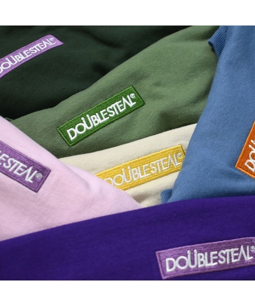 DOUBLE STEAL（ダブルスティール）の「Embroidery Box 長袖Tシャツ（Tシャツ/カットソー・メンズ・ダークグリーン/パープル/インディゴブルー/サンドベージュ/ライトピンク/ライトグリーン・MEDIUM/X-LARGE/LARGE）」の9枚目の写真