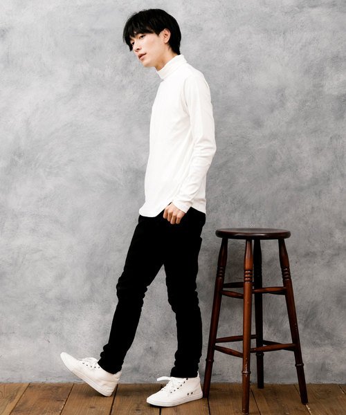 TopIsm（トップイズム）の「タートルネック スムース起毛 カットソー Tシャツ（Tシャツ/カットソー・メンズ・ホワイト/ブラック/チャコール/グレー・LL/M/L）」の8枚目の写真