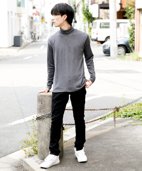 TopIsm（トップイズム）の「タートルネック スムース起毛 カットソー Tシャツ（Tシャツ/カットソー・メンズ・ホワイト/ブラック/チャコール/グレー・LL/M/L）」の10枚目の写真