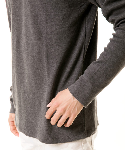 TopIsm（トップイズム）の「タートルネック スムース起毛 カットソー Tシャツ（Tシャツ/カットソー・メンズ・ホワイト/ブラック/チャコール/グレー・LL/M/L）」の12枚目の写真