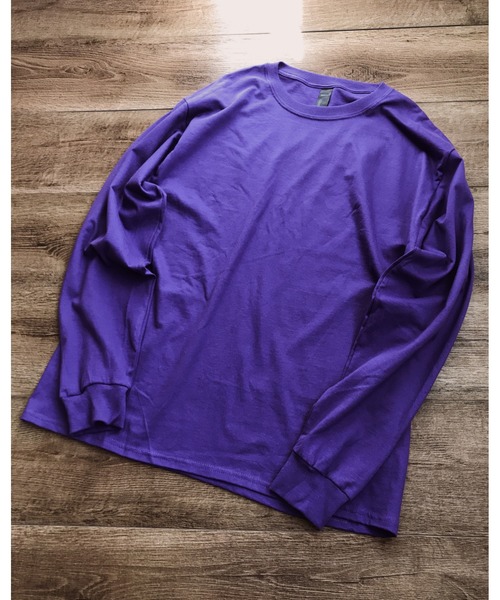 HANES(ヘインズ)の「HANES(ヘインズ) / BEEFY ビーフィー コットン クルーネック ロングスリーブTシャツ ロンT(Tシャツ/カットソー・メンズ・杢グレー/マルーン/パープル/ネイビー/ダークグリーン/ホワイト/ブラック/サンドベージュ/オレンジ/チャコール・L/XL/S/M)」の8枚目の写真