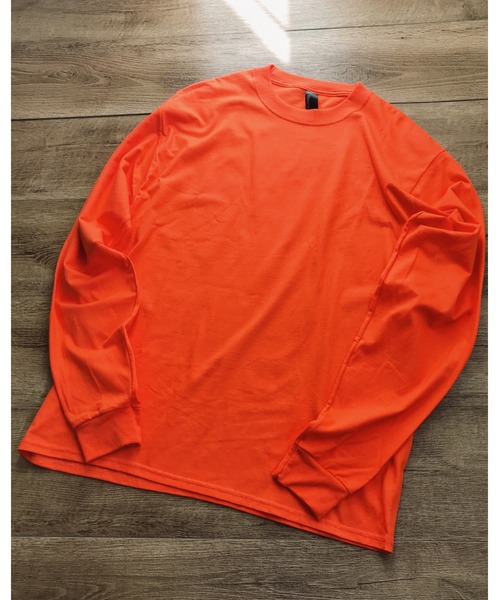 HANES(ヘインズ)の「HANES(ヘインズ) / BEEFY ビーフィー コットン クルーネック ロングスリーブTシャツ ロンT(Tシャツ/カットソー・メンズ・杢グレー/マルーン/パープル/ネイビー/ダークグリーン/ホワイト/ブラック/サンドベージュ/オレンジ/チャコール・L/XL/S/M)」の10枚目の写真