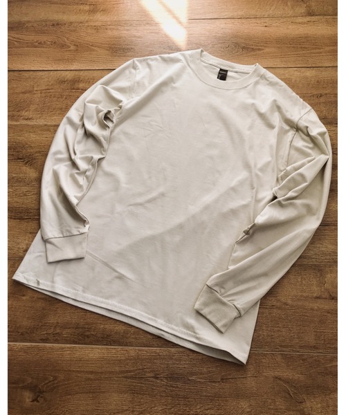 HANES(ヘインズ)の「HANES(ヘインズ) / BEEFY ビーフィー コットン クルーネック ロングスリーブTシャツ ロンT(Tシャツ/カットソー・メンズ・杢グレー/マルーン/パープル/ネイビー/ダークグリーン/ホワイト/ブラック/サンドベージュ/オレンジ/チャコール・L/XL/S/M)」の6枚目の写真