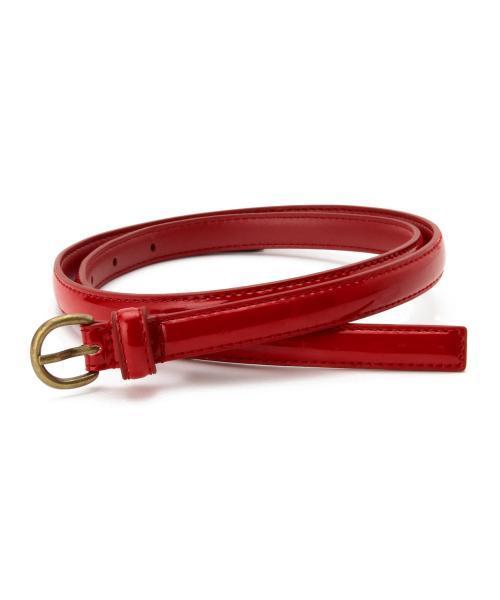 Ray BEAMS（レイビームス）の「Ray BEAMS / エナメル 合皮ベルト（ベルト・レディース・ホワイト/レッド/ネイビー・ONE SIZE）」の5枚目の写真