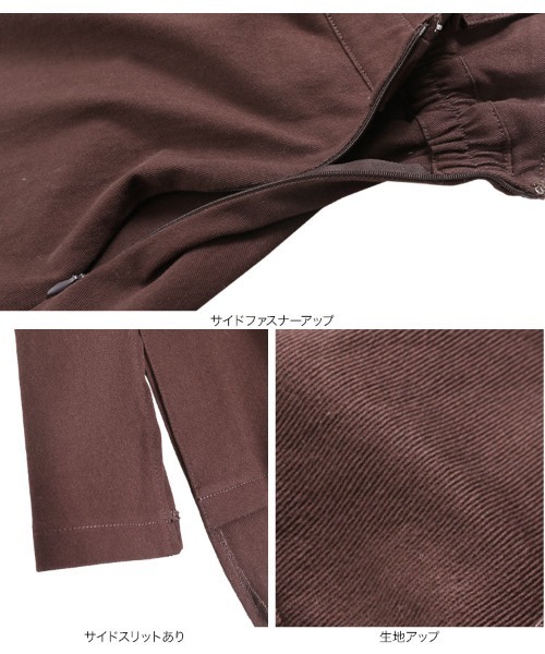 KOBE LETTUCE（コウベレタス）の「ワンショルスリットデザインジャンスカワンピース（ジャンパースカート・レディース・ブラウン/ホワイト系その他/インディゴブルー/ブラック・FREE）」の11枚目の写真