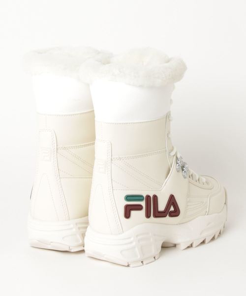 FILA(フィラ)の「FILA/フィラ DISTUPTORBOOTディスラプターブーツ F0428-0124 ブーツ(ブーツ・レディース・ホワイト・24.0cm/25.0cm/23.0cm)」の2枚目の写真