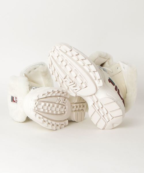 FILA(フィラ)の「FILA/フィラ DISTUPTORBOOTディスラプターブーツ F0428-0124 ブーツ(ブーツ・レディース・ホワイト・24.0cm/25.0cm/23.0cm)」の3枚目の写真