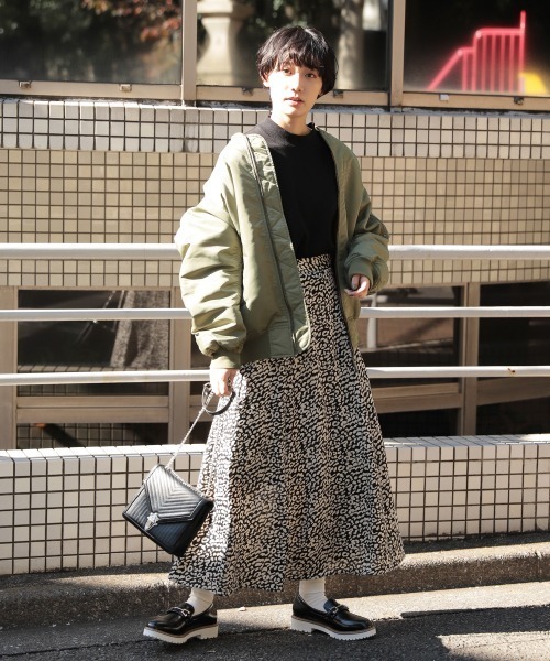 PAGEBOY（ページボーイ）の「BIG MA-1（MA-1・レディース・ブラック/カーキ・FREE）」の9枚目の写真