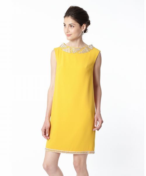 使い勝手の良い グレースコンチネンタル イエロービジューワンピ フォーマル ドレス Oyostate Gov Ng