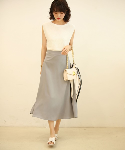 ベーシックノースリーブサマーニット