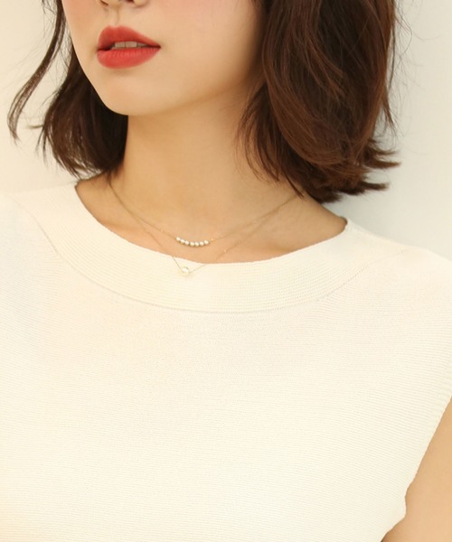 ベーシックノースリーブサマーニット