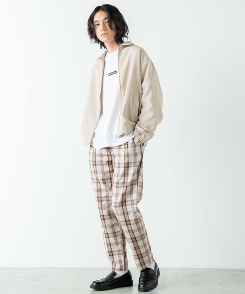 WEGO（ウィゴー）の「WEGO/チェックイージーパンツ（スラックス・メンズ・グレー系その他2/ベージュ系その他2/ベージュ系その他3・MEDIUM/LARGE）」の4枚目の写真