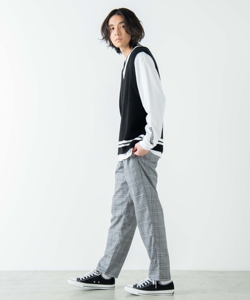 WEGO（ウィゴー）の「WEGO/チェックイージーパンツ（スラックス・メンズ・グレー系その他2/ベージュ系その他2/ベージュ系その他3・MEDIUM/LARGE）」の15枚目の写真