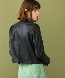 美品✨UNITED TOKYO ノーカラー ライダースジャケット S サイズ 1 UNITED TOKYO(ユナイテッドトウキョウ)の「ラムノーカラー