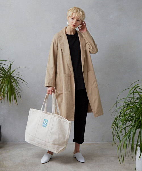 Libra Cue（リブラ キュー）の「Libra ワンボタンロングジャケット（テーラードジャケット・レディース・ベージュ/ネイビー/ブラウン・FREE）」の6枚目の写真