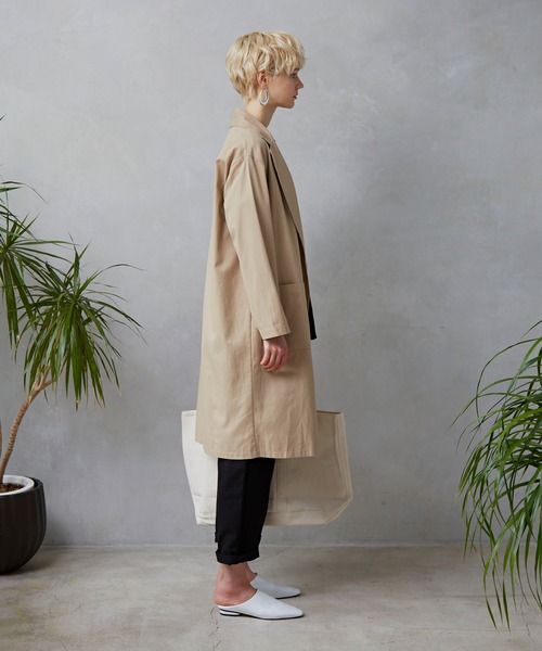 Libra Cue（リブラ キュー）の「Libra ワンボタンロングジャケット（テーラードジャケット・レディース・ベージュ/ネイビー/ブラウン・FREE）」の11枚目の写真