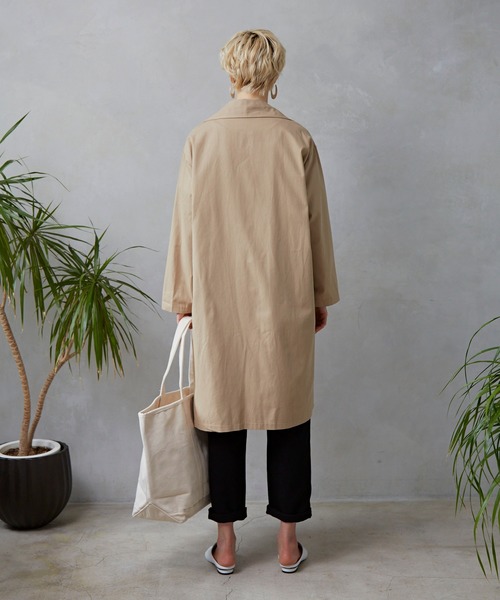 Libra Cue（リブラ キュー）の「Libra ワンボタンロングジャケット（テーラードジャケット・レディース・ベージュ/ネイビー/ブラウン・FREE）」の13枚目の写真