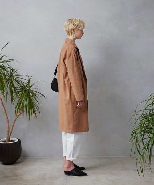 Libra Cue（リブラ キュー）の「Libra ワンボタンロングジャケット（テーラードジャケット・レディース・ベージュ/ネイビー/ブラウン・FREE）」の19枚目の写真