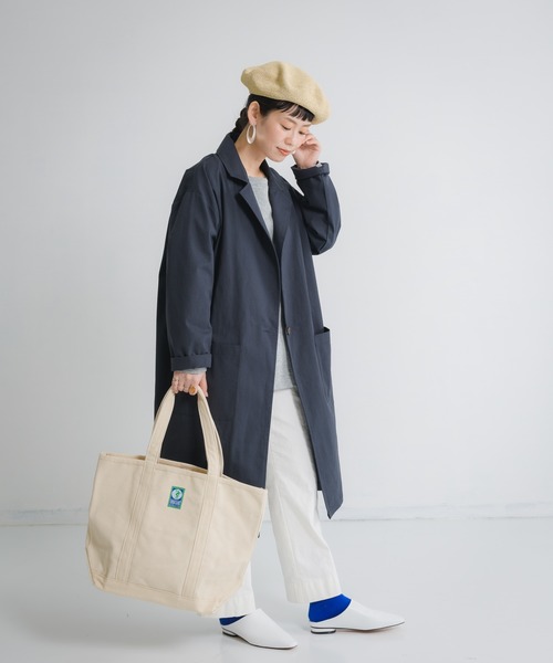 Libra Cue（リブラ キュー）の「Libra ワンボタンロングジャケット（テーラードジャケット・レディース・ベージュ/ネイビー/ブラウン・FREE）」の21枚目の写真