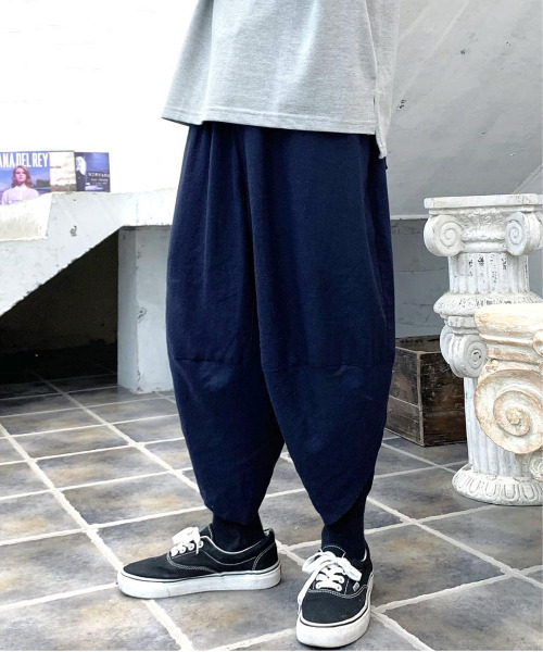neos（ネオス）の「【neos -addictive design-】バルーンシルエット フレンチリネン アンクル クロップド サルエルパンツ（その他パンツ・メンズ・ホワイト/ブラック/ベージュ/ネイビー/カーキ/サックスブルー/ピンク/ブラック系その他/ブルー系その他/ブラック系その他2・MEDIUM/LARGE/X-LARGE/XX-LARGE/XXX-LARGE/XXXXX-LARGE/XXXX-LARGE）」の11枚目の写真